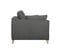 Canapé Convertible 3 Places En Tissu Gris Anthracite Et Bois Clair Avec Matelas 10 Cm Papel