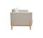 Canapé Scandinave 4 Places En Tissu Effet Velours Texturé Beige Et Bois Clair Sindro