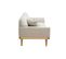 Canapé Scandinave 3 Places En Tissu Effet Velours Texturé Beige Et Bois Clair Freema