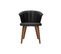 Chaises Design Noir Et Bois Foncé Noyer (lot De 2 ) Albin