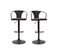 Tabourets De Bar Industriels Réglables Noirs (lot De 2) Beckett