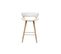 Tabourets De Bar Design Blanc Et Bois Clair H65 Cm (lot De 2) Syrah