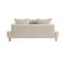 Canapé 3 Places En Tissu Effet Velours Texturé Beige Et Bois Clair L200 Cm Odeon