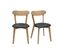 Chaises Vintage En Bois Clair Chêne Et Noir (lot De 2) Dove