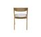 Chaises Scandinaves Empilables En Bois Clair Chêne Et Tissu Beige (lot De 2) Lova