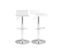 Tabourets De Bar Design Blancs Et Acier Chromé (lot De 2) Surf V2