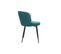 Chaises Design En Tissu Velours Bleu Pétrole Et Métal Noir (lot De 2) Serif