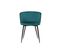 Chaises Design En Tissu Velours Bleu Pétrole Et Métal Noir (lot De 2) Serif