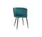 Chaises Design En Tissu Velours Bleu Pétrole Et Métal Noir (lot De 2) Serif