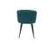 Chaises Design En Tissu Velours Bleu Pétrole Et Métal Noir (lot De 2) Serif