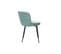 Chaises Design En Tissu Velours Céladon Et Métal Noir (lot De 2) Serif