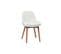 Chaises Scandinaves En Tissu Effet Laine Bouclée Blanc Et Bois Clair Massif (lot De 2) Holo