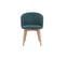 Chaises Scandinaves En Tissu Effet Velours Bleu Canard Et Bois Clair Massif (lot De 2) Vanity