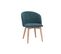 Chaises Scandinaves En Tissu Effet Velours Bleu Canard Et Bois Clair Massif (lot De 2) Vanity