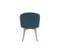 Chaises Scandinaves En Tissu Effet Velours Bleu Canard Et Bois Clair Massif (lot De 2) Vanity