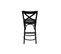 Tabouret De Bar Bistrot Hêtre Massif Noir H65 Cm Marcel