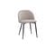 Chaises Design En Tissu Velours Taupe Et Métal Noir (lot De 2) Celeste