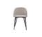 Chaises Design En Tissu Velours Taupe Et Métal Noir (lot De 2) Celeste