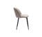 Chaises Design En Tissu Velours Taupe Et Métal Noir (lot De 2) Celeste