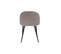 Chaises Design En Tissu Velours Taupe Et Métal Noir (lot De 2) Celeste