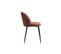 Chaises Design En Tissu Velours Rouge Tomette Et Métal Noir (lot De 2) Celeste