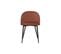 Chaises Design En Tissu Velours Rouge Tomette Et Métal Noir (lot De 2) Celeste