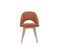 Chaises Scandinaves En Tissu Effet Velours Texturé Terre Brûlée Et Bois Clair (lot De 2) Cosette