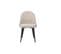 Chaises Design En Tissu Effet Velours Beige Et Métal Noir (lot De 2) Reez