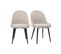 Chaises Design En Tissu Effet Velours Beige Et Métal Noir (lot De 2) Reez