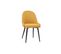 Chaises Design En Tissu Effet Velours Jaune Moutarde Et Métal Noir (lot De 2) Reez