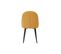 Chaises Design En Tissu Effet Velours Jaune Moutarde Et Métal Noir (lot De 2) Reez