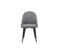 Chaises Design En Tissu Effet Velours Gris Et Métal Noir (lot De 2) Reez