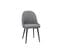 Chaises Design En Tissu Effet Velours Gris Et Métal Noir (lot De 2) Reez