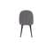 Chaises Design En Tissu Effet Velours Gris Et Métal Noir (lot De 2) Reez