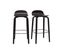 Tabourets De Bar Vintage Bois Noir H68 Cm (lot De 2) Obra