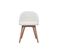 Chaises Scandinaves En Tissu Effet Laine Bouclée Blanc Et Bois Clair Massif (lot De 2) Celeste