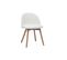 Chaises Scandinaves En Tissu Effet Laine Bouclée Blanc Et Bois Clair Massif (lot De 2) Celeste