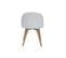 Chaises Scandinaves En Tissu Effet Laine Bouclée Blanc Et Bois Clair Massif (lot De 2) Celeste