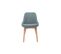 Chaises Scandinaves En Tissu Vert De Gris Et Bois Clair Massif (lot De 2) Holo