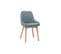 Chaises Scandinaves En Tissu Vert De Gris Et Bois Clair Massif (lot De 2) Holo