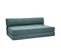 Chauffeuse Convertible 2 Places En Tissu Vert De Gris Katy