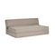 Chauffeuse 2 Places Convertible En Tissu Taupe Katy