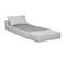 Chauffeuse 1 Place Convertible En Tissu Gris Clair Victor