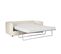 Canapé Convertible Déhoussable 3-4 Places Design Haricot En Tissu Effet Velours Beige Clair Sacha