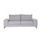 Canapé Convertible Design 3 Places En Tissu Gris Et Métal Noir Gael