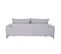 Canapé Convertible Design 3 Places En Tissu Gris Et Métal Noir Gael