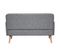 Canapé Scandinave 2 Places En Tissu Gris Clair Et Bois Clair Isko