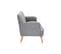 Canapé Scandinave 2 Places En Tissu Gris Clair Et Bois Clair Isko