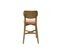 Tabouret De Bar En Bois Clair Chêne Et Tissu Effet Velours Terracotta H65 Cm Lucia