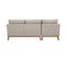 Canapé D'angle Gauche Scandinave En Tissu Beige Déhoussable Et Bois Clair 3-4 Places Oslo